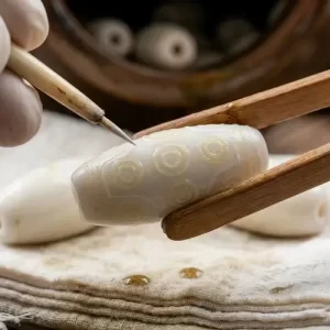 Step 6: Resist Pattern Drawing — Everest amulet craftsmanship process