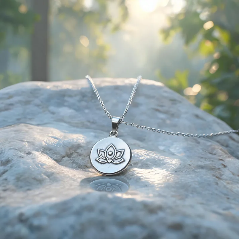 Meditation Ritual Sacred Totem Pendant Yoga Mindfulness Good Luck Amulet Necklace