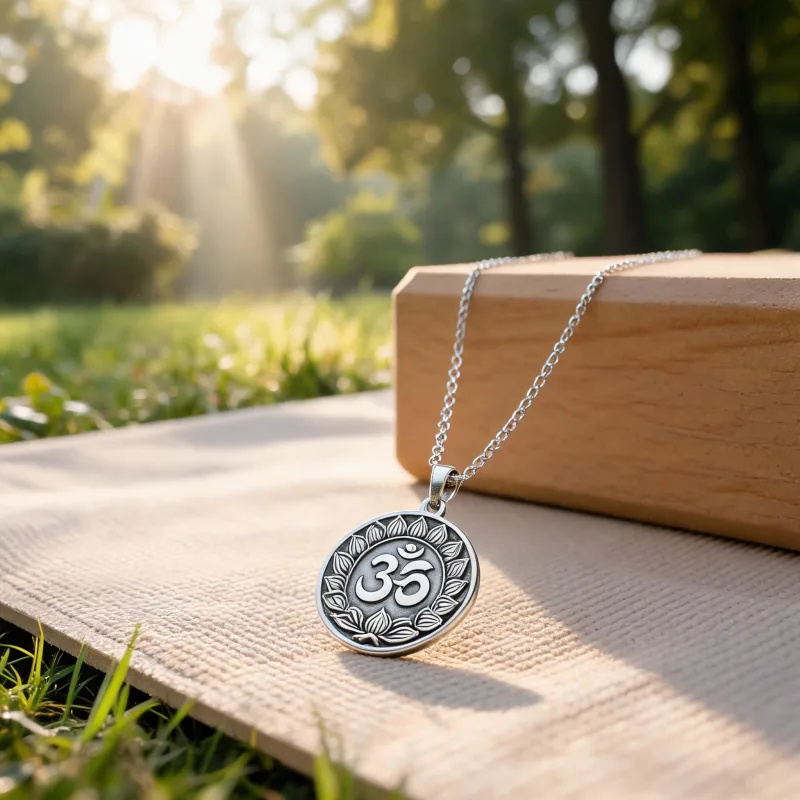 Daily Mindfulness Ritual Courage Necklace Natural Stone Yoga Lucky Talisman Jewelry