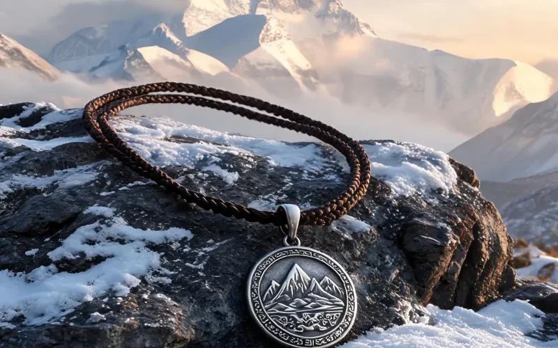 Artisan Made Chomolungma Craft Necklace Heritage Lucky Mountain Totem Pendant Jewelry