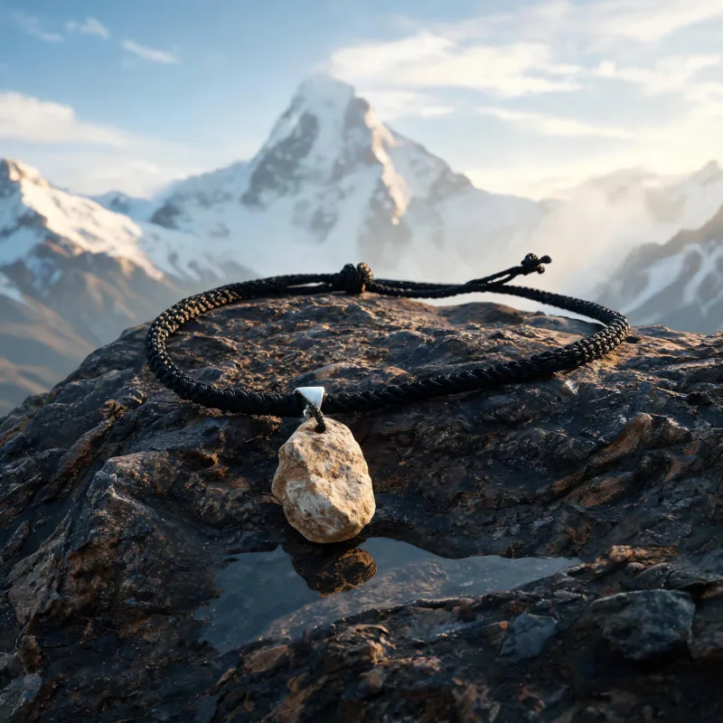 Authentic Himalayan Earth Energy Stone Necklace Lucky Amulet Talisman Jewelry