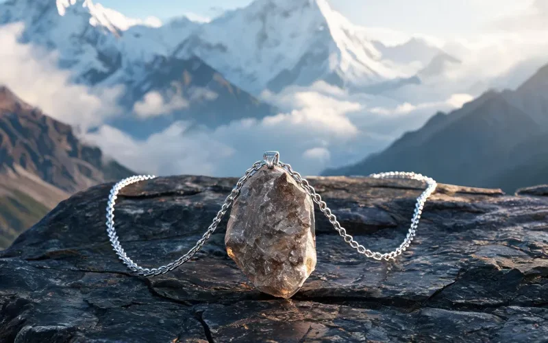 Authentic Himalayan Earth Energy Stone Necklace Lucky Amulet Talisman Jewelry