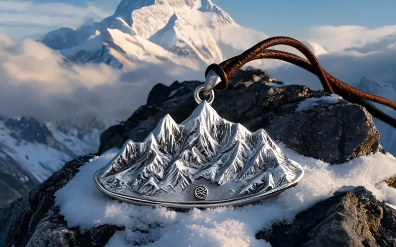 Chomolungma Peak Spirit Necklace Courage Talisman Lucky Mountain Pendant Jewelry
