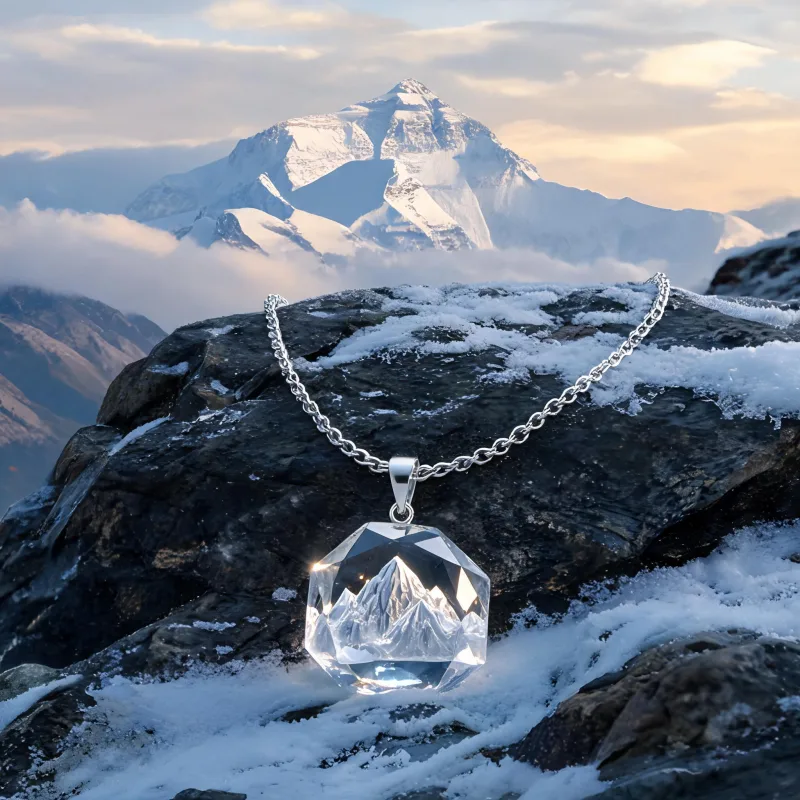 Brave Heart Everest Spirit Lucky Pendant Courage Mountain Totem Necklace Jewelry