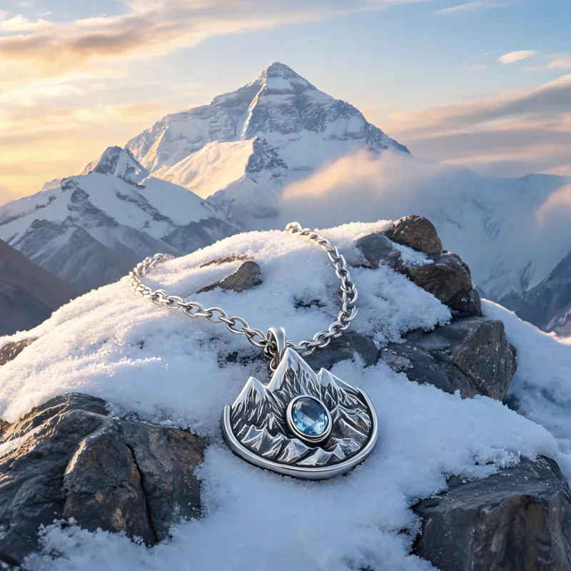 Mountain Strength Everest Spirit Lucky Necklace Courage Sacred Totem Pendant Jewelry