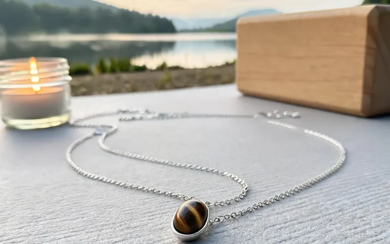 Sacred Symbol Meditation Necklace Courage Charm for Daily Mindfulness Yoga Routines