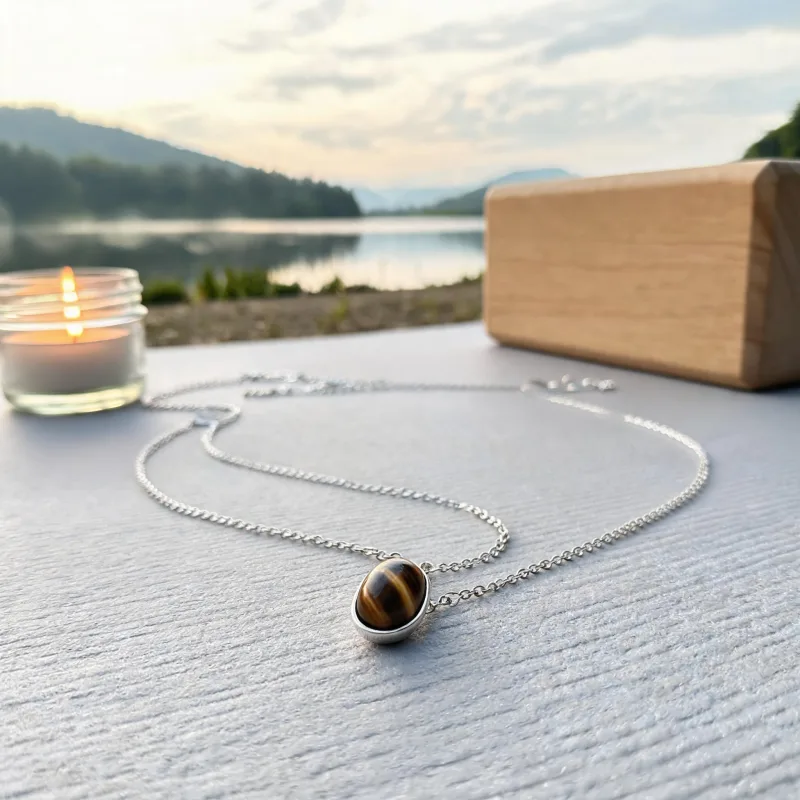 Sacred Symbol Meditation Necklace Courage Charm for Daily Mindfulness Yoga Routines