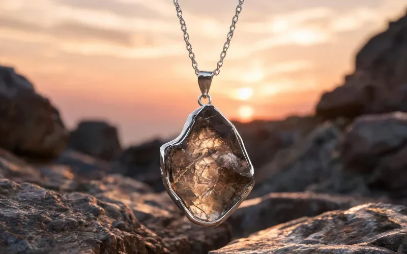 Energy Charged Earth Mineral Pendant Lucky Symbol Courage Spiritual Necklace