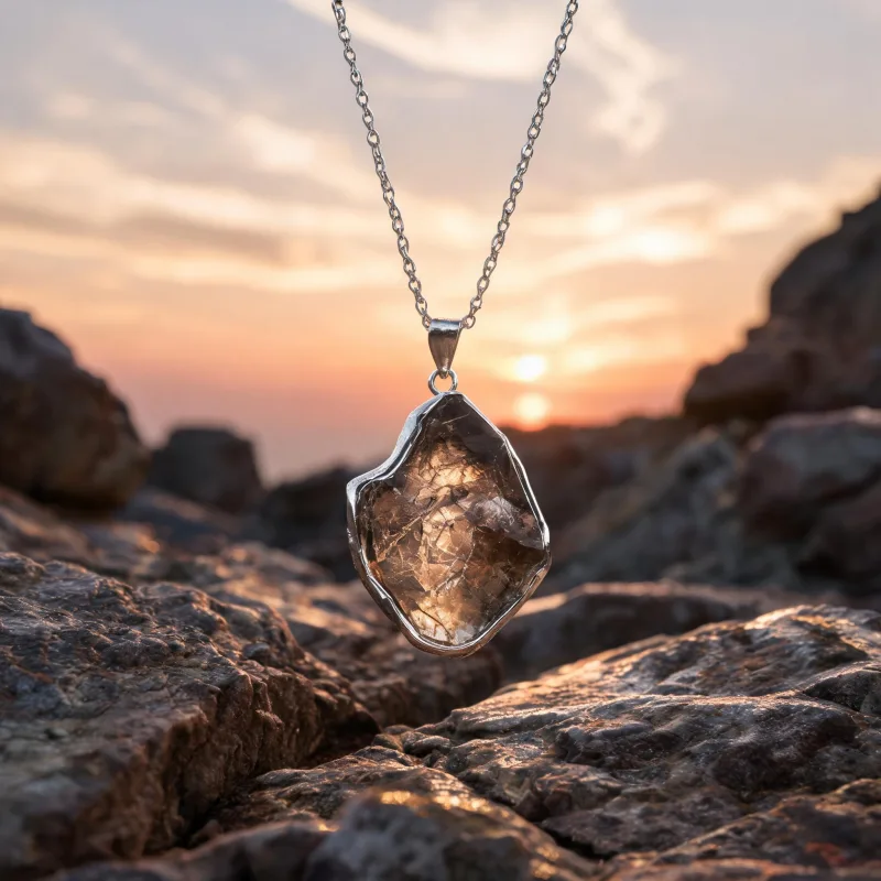 Energy Charged Earth Mineral Pendant Lucky Symbol Courage Spiritual Necklace