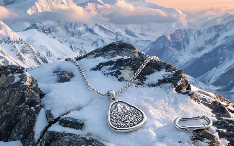 High Altitude Everest Courage Talisman Pendant Summit Spirit Lucky Symbol Necklace