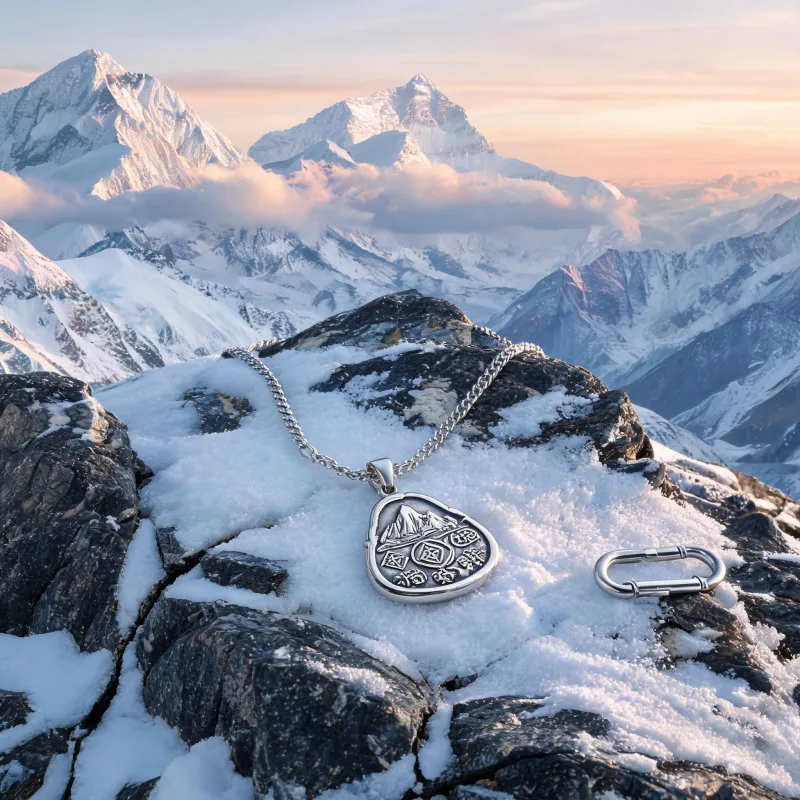High Altitude Everest Courage Talisman Pendant Summit Spirit Lucky Symbol Necklace