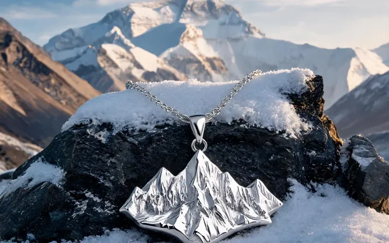Everest Summit Spirit Luck Jewelry Courage Symbol Handcrafted Himalayan Necklace