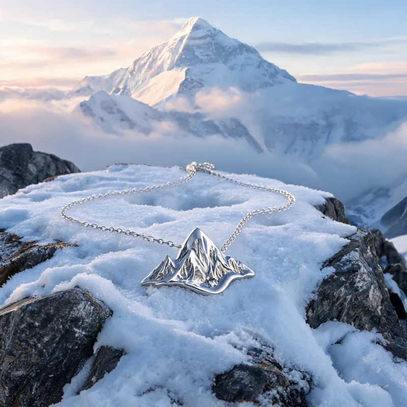 Everest Summit Spirit Lucky Pendant Courage Mountain Symbol Spiritual Necklace