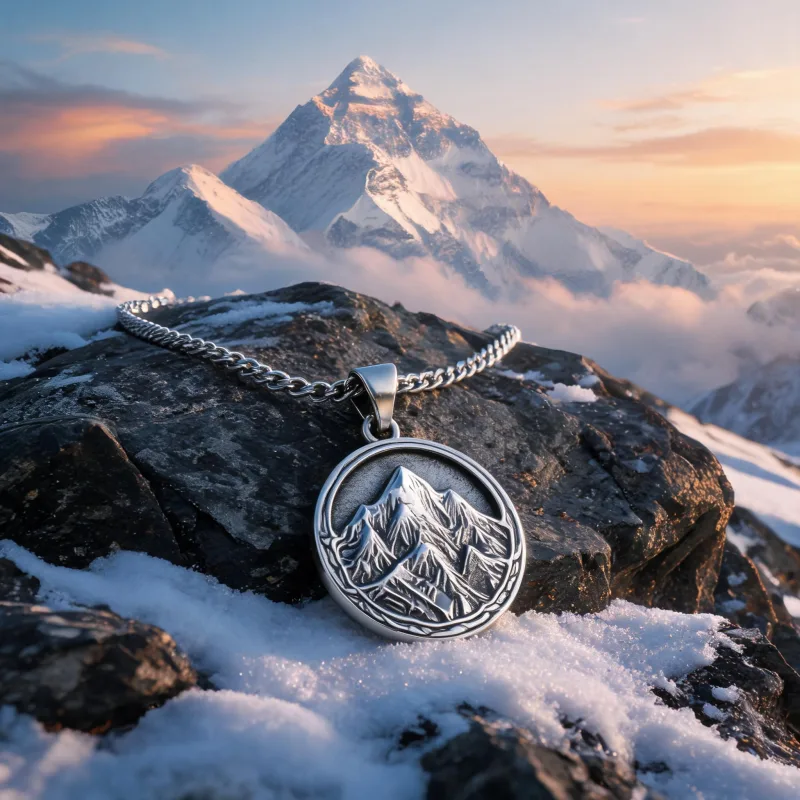 Chomolungma Summit Spirit Talisman Necklace Courage Lucky Stone Pendant Jewelry
