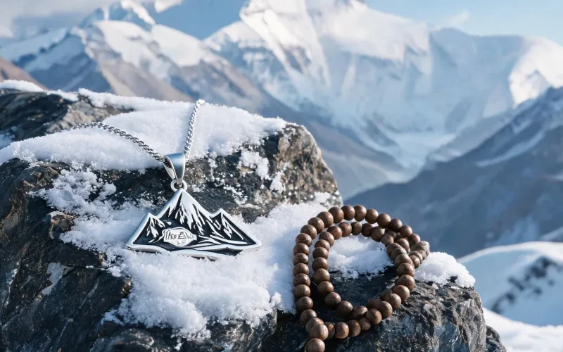 Himalayan Talisman Symbol Necklace Mindfulness Daily Ritual Crystal Lucky Jewelry
