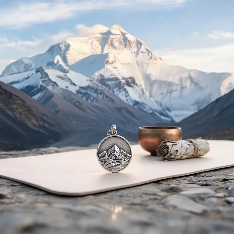 Himalayan Talisman Symbol Necklace Mindfulness Daily Ritual Crystal Lucky Jewelry