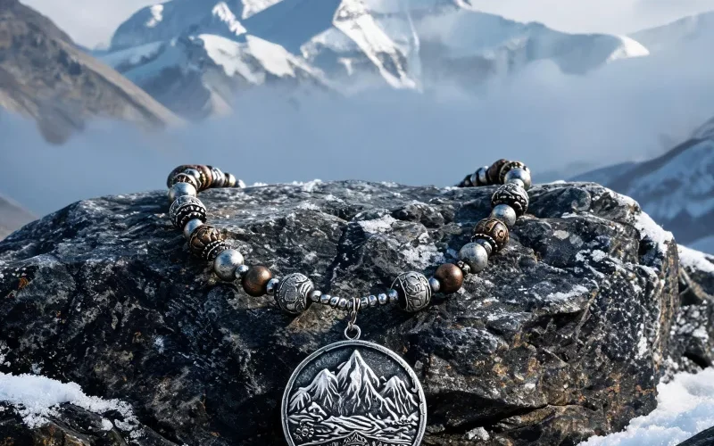 Hand Assembled Chomolungma Craft Jewelry Heritage Courage Sacred Totem Luck Necklace