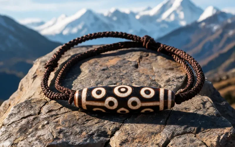 Rare Dzi Totem Charm Jewelry Sacred Symbol Courage Lucky Protection Necklace Pendant
