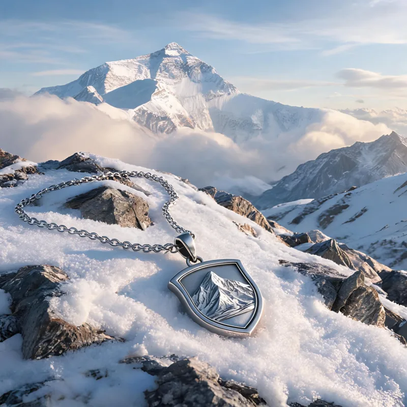 Everest Peak Courage Symbol Jewelry Summit Spirit Good Luck Protection Necklaces