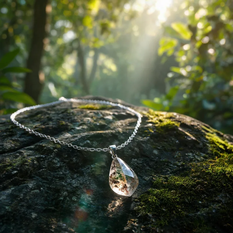 High Vibration Crystal Lucky Necklace Earth Energy Courage Talisman Pendant Jewelry