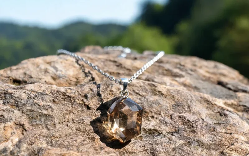 High Vibration Crystal Lucky Necklace Earth Energy Courage Talisman Pendant Jewelry