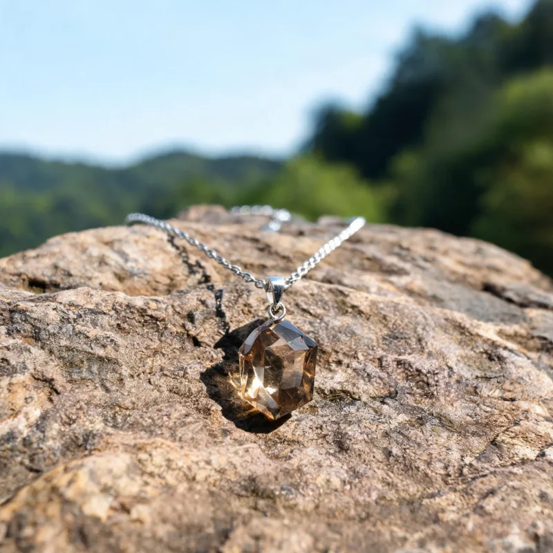 High Vibration Crystal Lucky Necklace Earth Energy Courage Talisman Pendant Jewelry