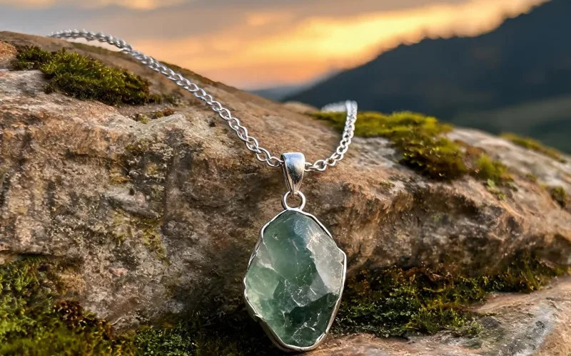 High Vibration Healing Stone Jewelry Earth Energy Lucky Protection Necklace Pendant