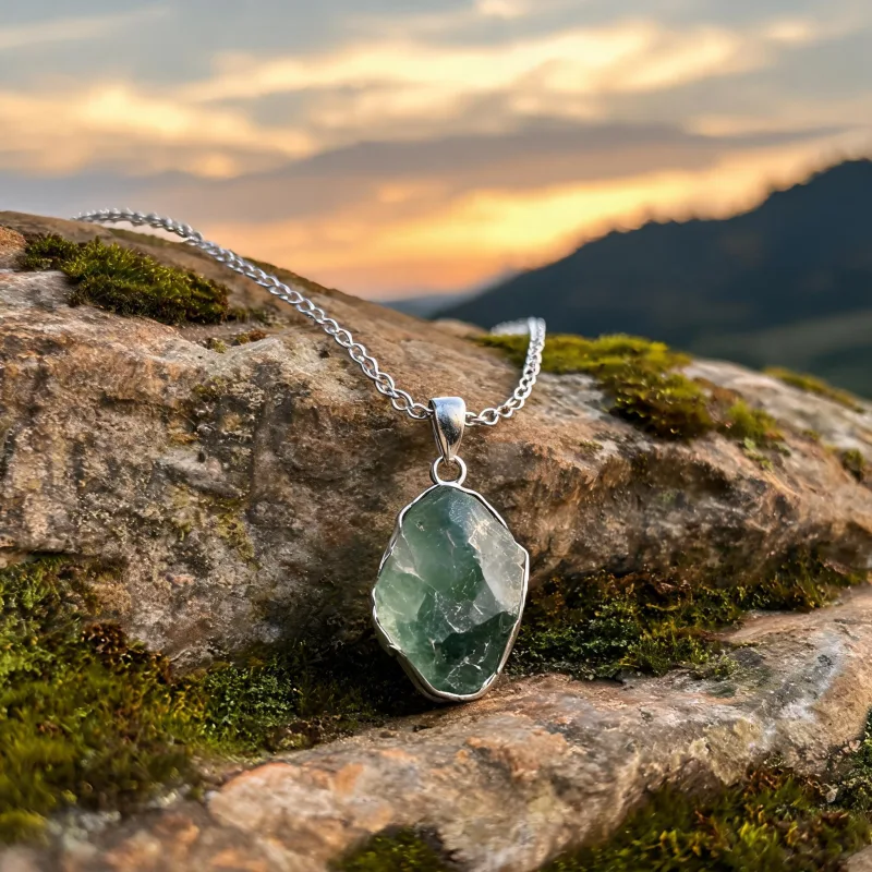 High Vibration Healing Stone Jewelry Earth Energy Lucky Protection Necklace Pendant