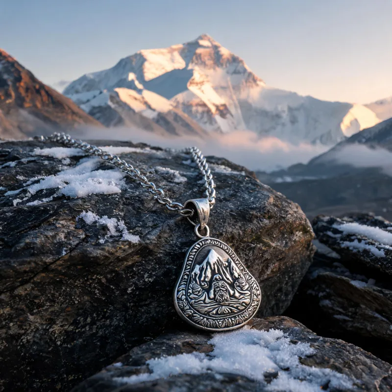Himalayan Chomolungma Heritage Necklace Hand Craft Good Luck Protection Courage Pendant
