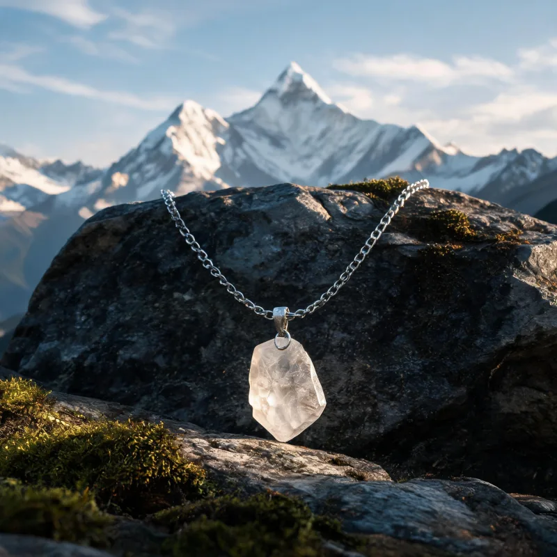 Himalayan High Vibration Stone Talisman Necklace Earth Energy Good Luck Charm