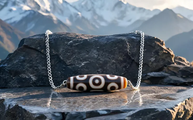Daily Wear Dzi Bead Luck Jewelry Courage Totem Sacred Symbol Pendant Necklaces