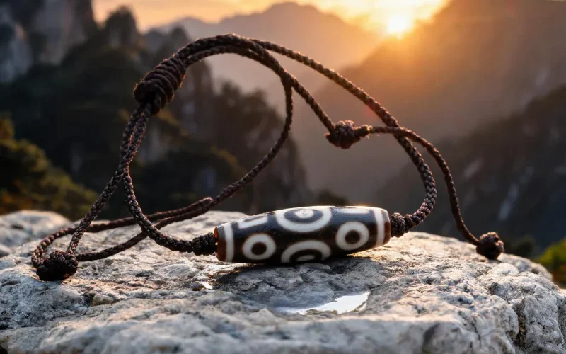 Longevity Blessing Dzi Pendant Tibetan Sacred Totem Positive Energy Talisman Accessory