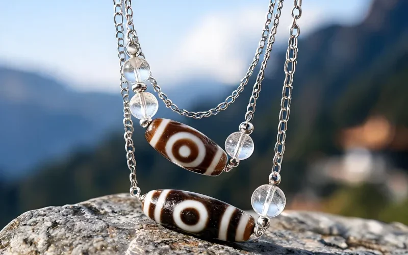 Evil Eye Protection Dzi Jewelry Sacred Totem Positive Energy Daily Ritual Pendant