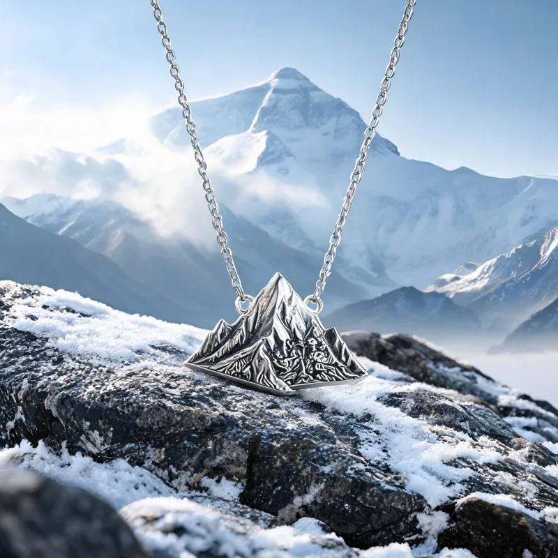 Himalayan Everest Spirit Talisman Pendant Good Luck Courage Symbol Necklace Jewelry