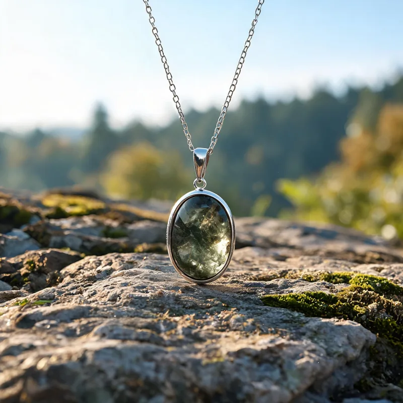 Natural Grounding Gemstone Courage Pendant High Vibration Earth Energy Luck Jewelry
