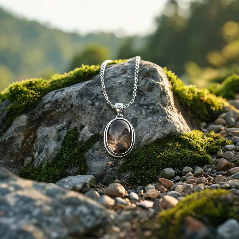 Natural Grounding Gemstone Courage Pendant High Vibration Earth Energy Luck Jewelry