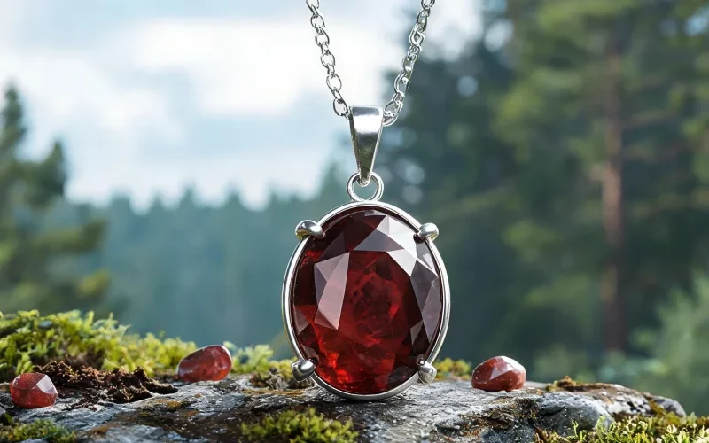 Natural Grounding Gemstone Courage Pendant High Vibration Earth Energy Luck Jewelry