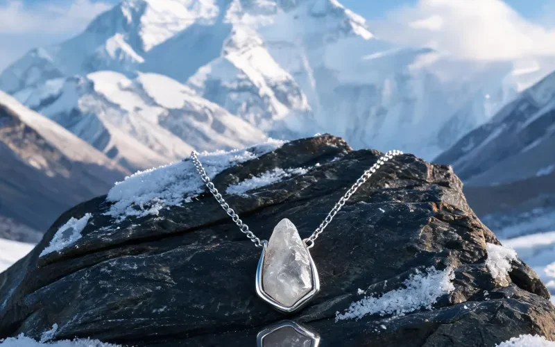 Natural Mineral Chomolungma Heritage Jewelry Craft Courage Good Luck Pendant Necklaces