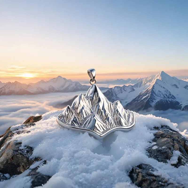 Everest Peak Sacred Symbol Talisman Necklace Courage Summit Spirit Lucky Pendant Jewelry