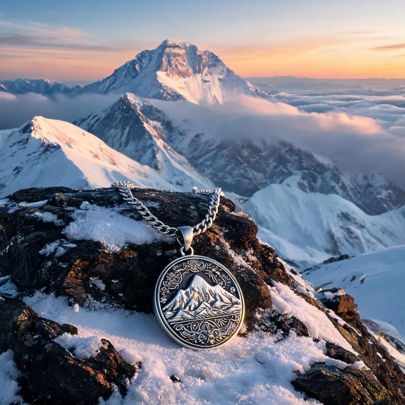 Handmade Everest Courage Jewelry Summit Spirit Sacred Totem Luck Protection Necklace