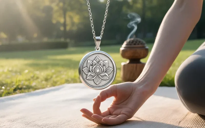 Spiritual Dzi Bead Charm Pendant Mindfulness Yoga Ritual Good Luck Jewelry Gifts