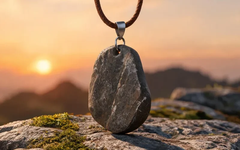 Powerful Grounding Stone Talisman Pendant Courage Charm Earth Energy Luck Jewelry