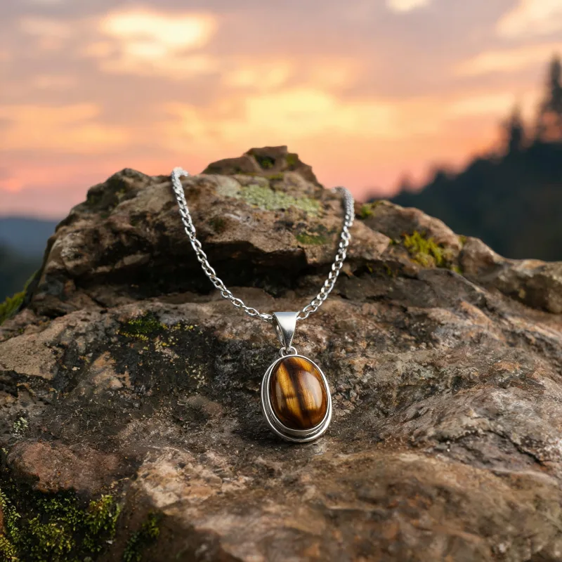 Premium High-Vibration Stone Jewelry Earth Energy Lucky Courage Pendant Necklaces