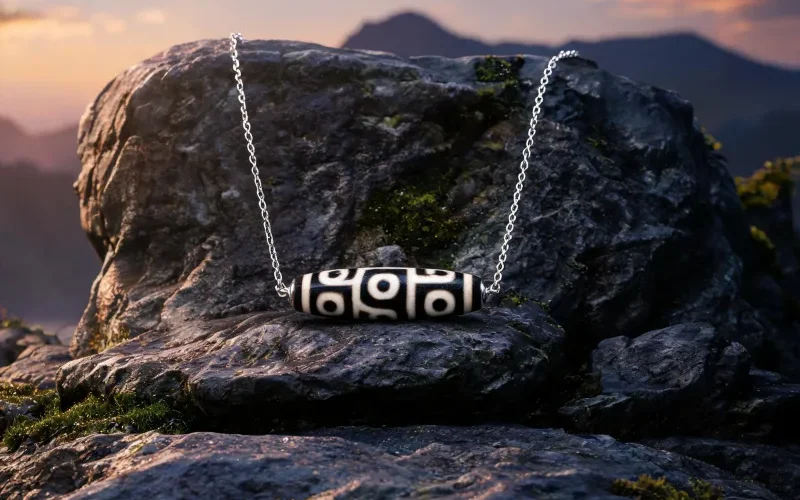 Tibetan Sacred Symbol Dzi Jewelry Lucky Totem Courage Charm Pendant Necklaces