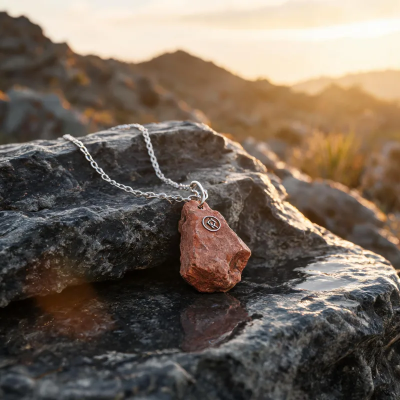 Raw Earth Mineral Luck Jewelry Courage Symbol Talisman Pendant Necklaces