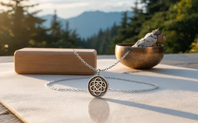 Daily Yoga Ritual Courage Pendant Spiritual Luck Jewelry for Mindfulness Practice
