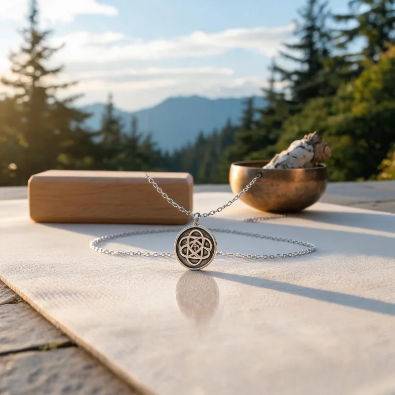 Daily Yoga Ritual Courage Pendant Spiritual Luck Jewelry for Mindfulness Practice