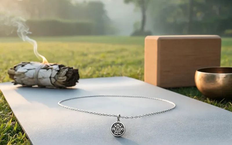 Daily Yoga Ritual Courage Pendant Spiritual Luck Jewelry for Mindfulness Practice