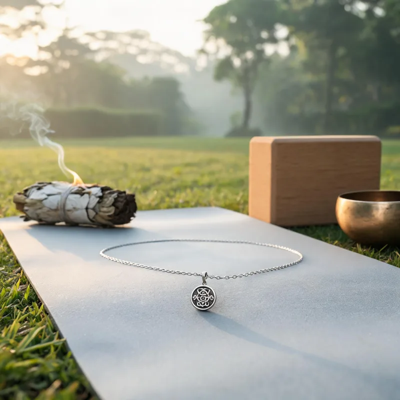 Daily Yoga Ritual Courage Pendant Spiritual Luck Jewelry for Mindfulness Practice