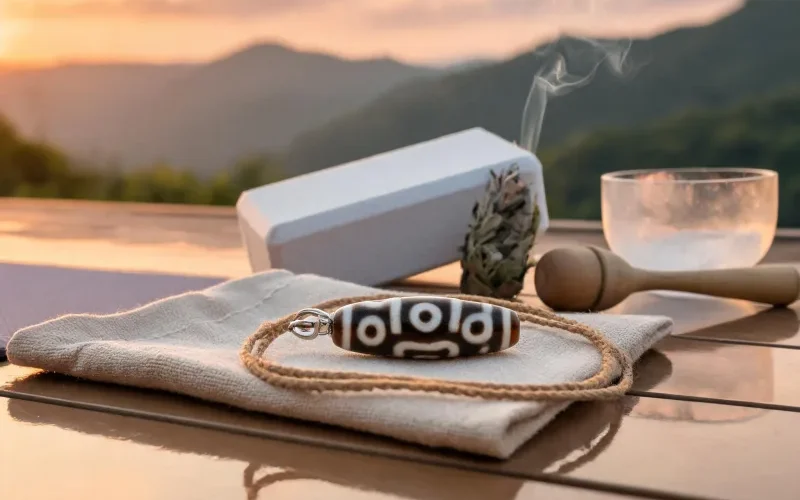 High Vibration Mindfulness Yoga Pendant Lucky Talisman Jewelry for Morning Rituals